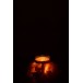 Photophore en verre rose 6x6x8 cm