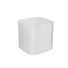 Pouf carré en textile blanc 46x46x46 cm Pouf carré en textile blanc 46x46x46 cm