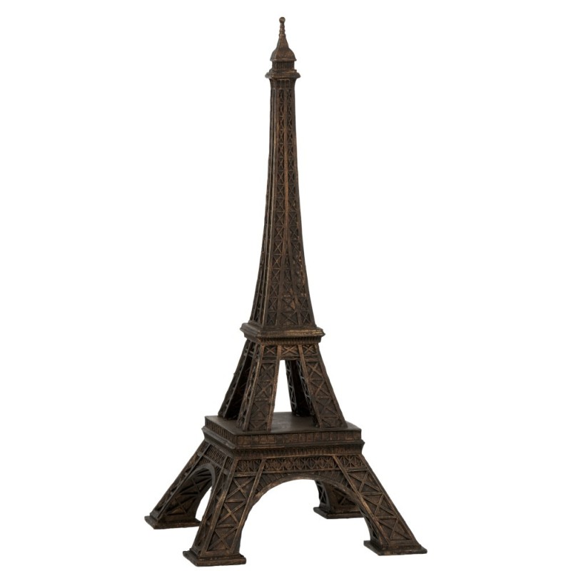 Tour eiffel en résine bronze 24x24x53 cm