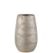 Vase irrégulier rugueux en céramique argent 16x31 cm Vase irrégulier rugueux en céramique argent 16x31 cm