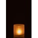 Photophore cylindrique en verre blanc 10x10x10 cm