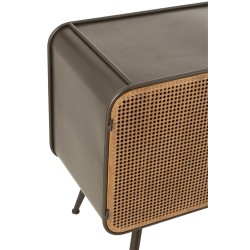 Armoire 3 tiroirs en métal naturel 145x45x78 cm