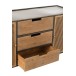 Armoire 3 tiroirs en métal naturel 145x45x78 cm