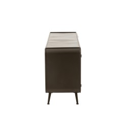 Armoire 3 tiroirs en métal naturel 160x47x76 cm