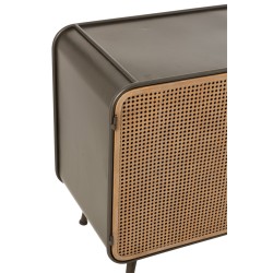 Armoire 3 tiroirs en métal naturel 160x47x76 cm
