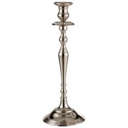 Candelabro de aluminio plateado 16x16x45 cm