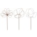 Lot de 3 décorations de jardin fleur en métal marron 35x1x73 cm Lot de 3 décorations de jardin fleur en métal marron 35x1x73 cm