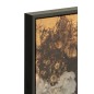 CADRE FEMME FLEUR TOILE/BOIS MIX