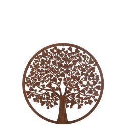 Décoration de jardin en forme d'arbre en métal marron 99x99x2 cm