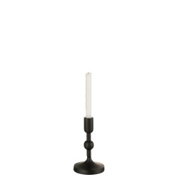 Chandelier 1 bougie en aluminium noir 12x21cm