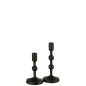 Chandelier 1 bougie en aluminium noir 12x21cm Chandelier 1 bougie en aluminium noir 12x21cm