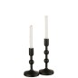Chandelier 1 bougie en aluminium noir 12x21cm Chandelier 1 bougie en aluminium noir 12x21cm