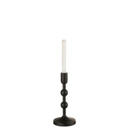 Chandelier 1 bougie en aluminium noir 12x29cm