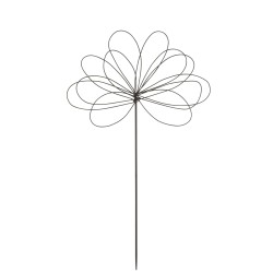 Decoración de jardín flor de metal negro 57x1x100 cm