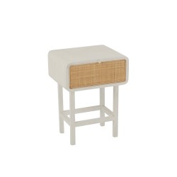 Table d'appoint gamme milo en bois blanc 45x37x60 cm