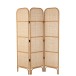 Biombo de mimbre de madera natural de 45x3x175 cm