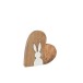 Lapin coeur puzzle en bois blanc 17x2.5x18 cm Lapin coeur puzzle en bois blanc 17x2.5x18 cm