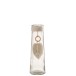 Vase long avec plume en verre transparent 8x8x25 cm Vase long avec plume en verre transparent 8x8x25 cm