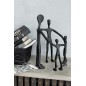 Statue d'une famille en cercle en aluminium noir 22x31cm Statue d'une famille en cercle en aluminium noir 22x31cm