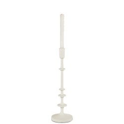 Chandelier 1 bougie en aluminium blanc H 42 cm