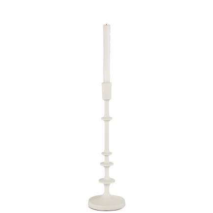 Chandelier 1 bougie en aluminium blanc H 42 cm