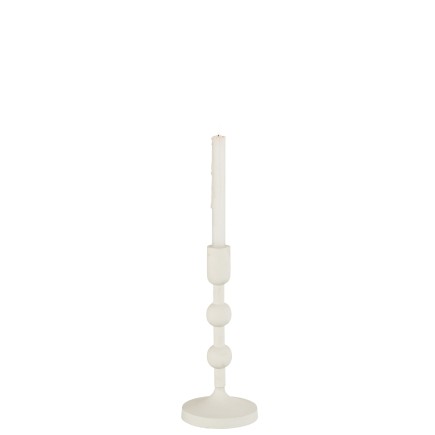 Chandelier 1 bougie en aluminium blanc H28cm