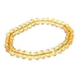 BRACELET ELAST.6X8MM CRYST JAUNE
