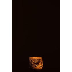 PHOTOPHORE LEA VERRE GRIS