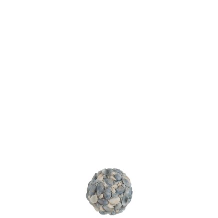 Boule de coquillage en Pierre bleu 7.5x7.5x7.5 cm