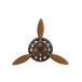 Horloge hélice en métal marron 110x110x16 cm Horloge hélice en métal marron 110x110x16 cm