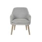 Chaise de Salle à Manger DKD Home Decor Bois Polyester Gris clair (61 x 68 x 78 cm)