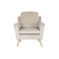 Siège DKD Home Decor Bois Polyester Crème (76 x 70 x 85 cm)