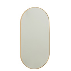 Miroir ovale en verre or 50x100 cm