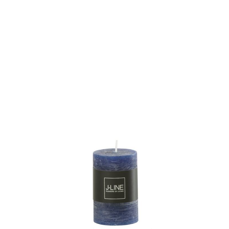 Bougie cylindrique de 28H en Paraffine bleu 5x5x7.5 cm Bougie cylindrique de 28H en Paraffine bleu 5x5x7.5 cm