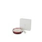 Vela perfumada plana en tarro de vidrio rojo de 19x19x4.5 cm Vela perfumada plana en tarro de vidrio rojo de 19x19x4.5 cm