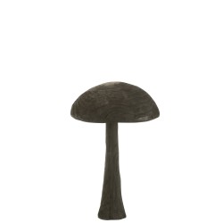 Champignon en Bois Noir 38x38x60cm