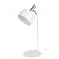 Lámpara de mesa de metal blanco de 25x20x56 cm