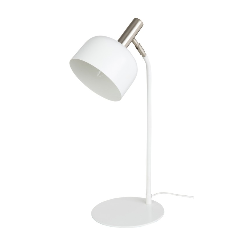 Lámpara de mesa de metal blanco de 25x20x56 cm