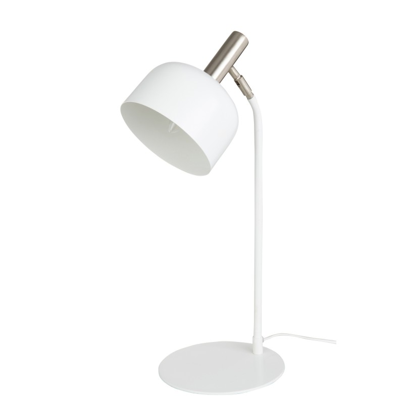 Lampe de table en métal blanc 25x20x56 cm