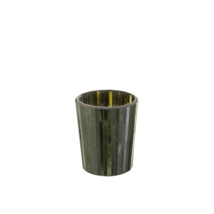 Vela perfumada 50H en tarro de vidrio verde 12.5x12.5x15.5 cm
