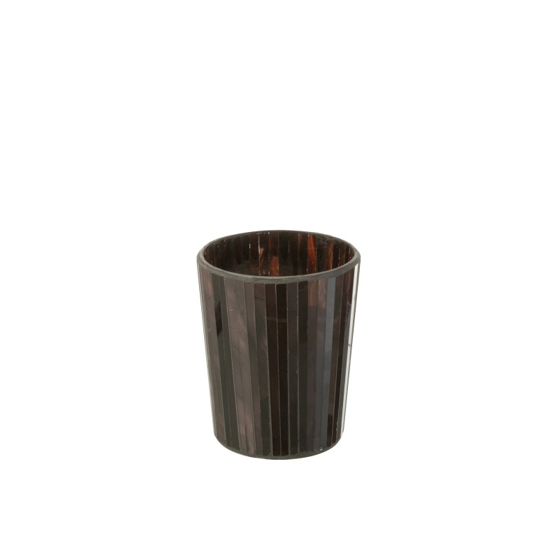 Bougie 50H dans pot en verre marron 12.5x12.5x15.5 cm Bougie 50H dans pot en verre marron 12.5x12.5x15.5 cm