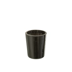 Vela perfumada 50H en tarro de vidrio negro 12.5x12.5x15.5 cm