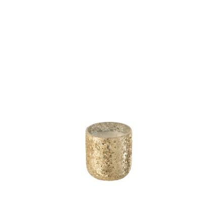 Vela perfumada de 40 horas en un frasco de vidrio dorado de 9x9x10 cm