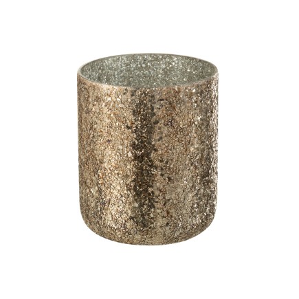 Vela perfumada de 120 horas en tarro de vidrio bronce de 20x20x25 cm
