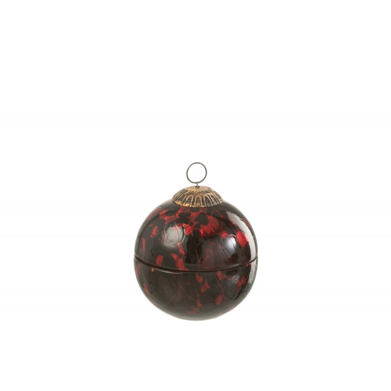 Bougie bola de Navidad de parafina multicolor de 10x10x10 cm