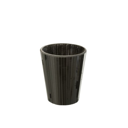 Vela perfumada 60H en tarro de vidrio negro 15.5x15.5x18.5 cm