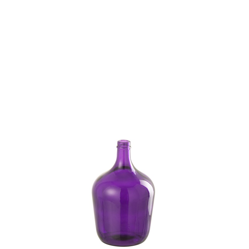Vase bouteille en Verre Mauve 18x18x30cm Vase bouteille en Verre Mauve 18x18x30cm