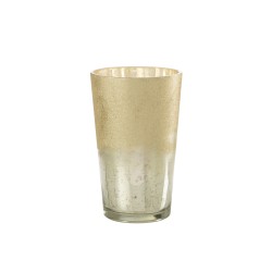 Vela perfumada 160H en tarro de vidrio plateado 20x20x32.5 cm