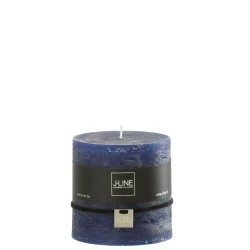 Bougie cylindrique 80H en Paraffine bleu 10x10x10 cm