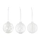 Boite de 6boules de Noël en verre blanc 10x10x10 cm